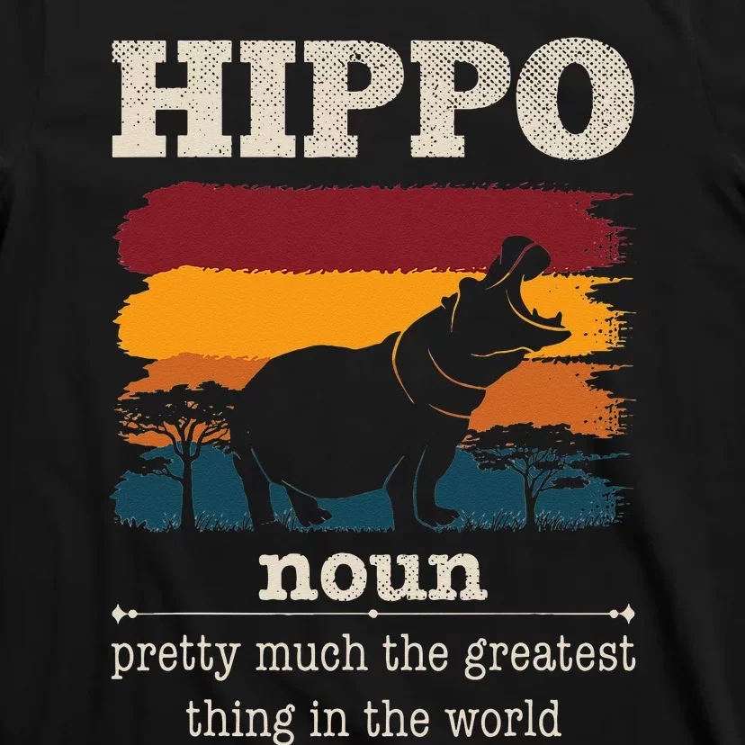 Funny Hippo Definition Cool Hippo Animals Humor Hippopotamus T-Shirt