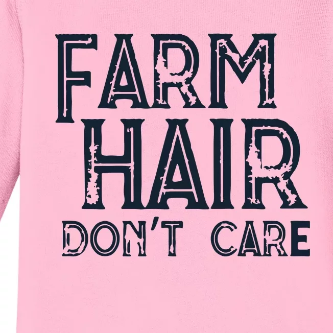 Farm Hair Dont Care Premium Baby Long Sleeve Bodysuit