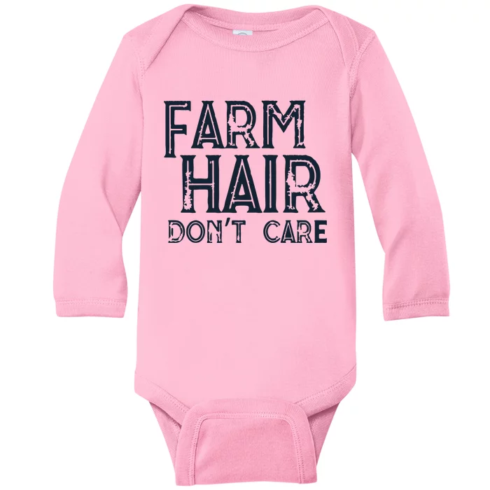 Farm Hair Dont Care Premium Baby Long Sleeve Bodysuit