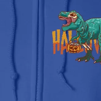 Funny Halloween Dinosaur Zombie T Rex Trick Rawr Treat Gift Full Zip Hoodie