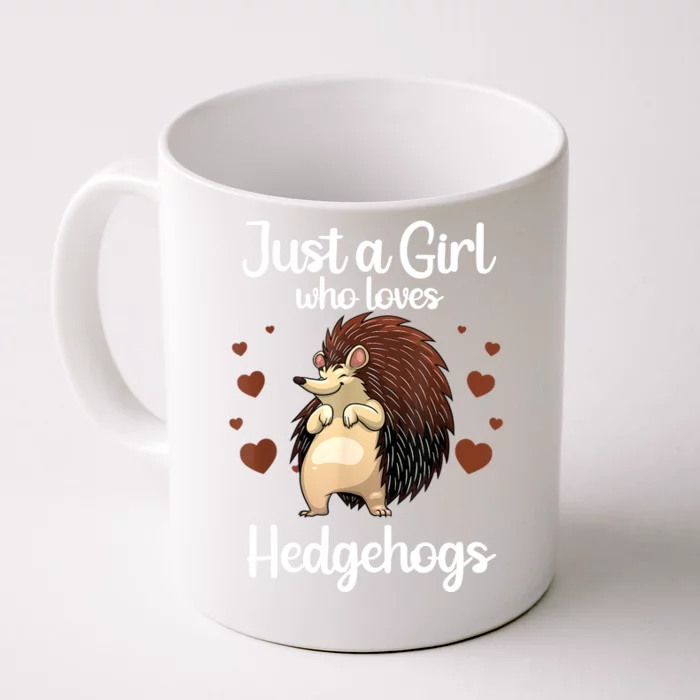 Funny Hedgehog Design For Girls Women Hedgehog Animal Front & Back Coffee Mug