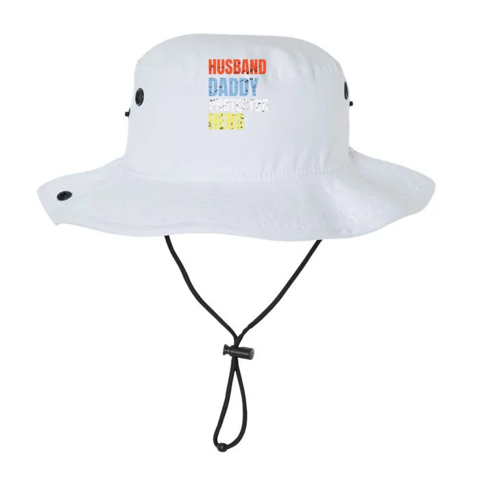 Funny Husband Daddy Protector Hero Father Birthday Legacy Cool Fit Booney Bucket Hat