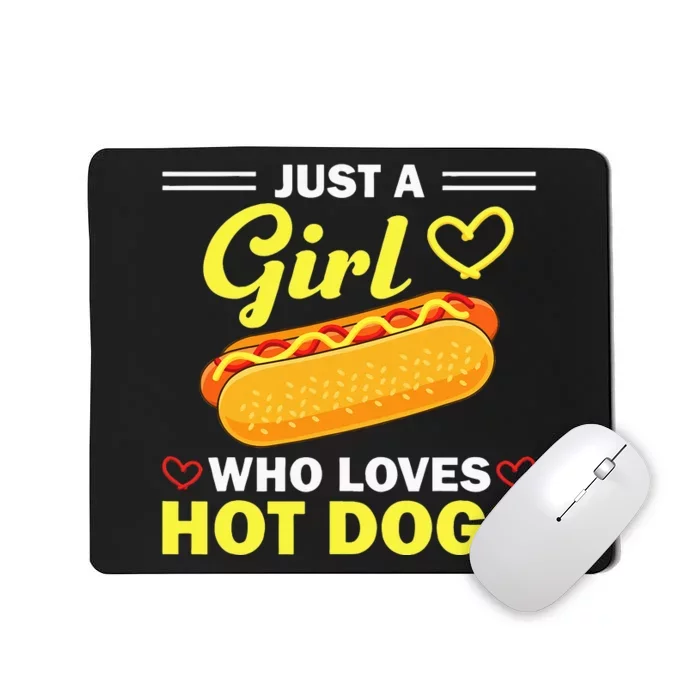 Funny Hot Dog Design For Women Hot Dog Lovers Mousepad