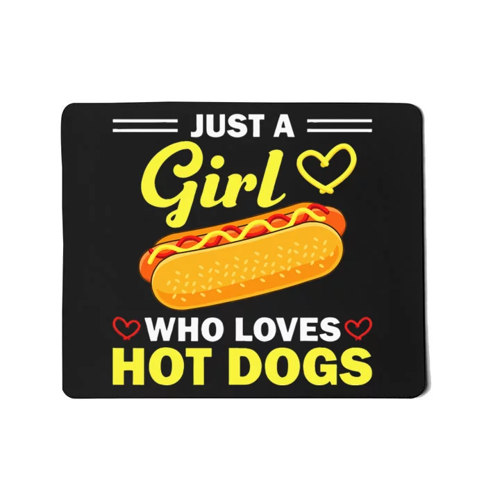 Funny Hot Dog Design For Women Hot Dog Lovers Mousepad