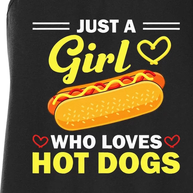 Funny Hot Dog Design For Women Hot Dog Lovers Women's Racerback Tank