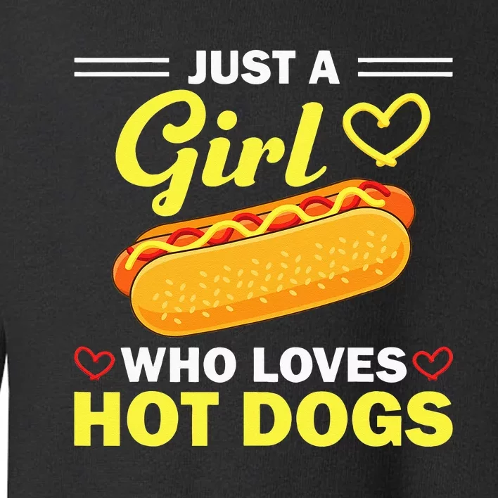 Funny Hot Dog Design For Women Hot Dog Lovers Toddler Sweatshirt