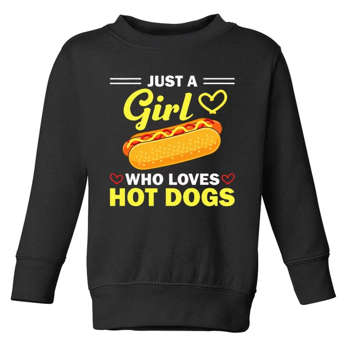 Funny Hot Dog Design For Women Hot Dog Lovers Toddler Sweatshirt