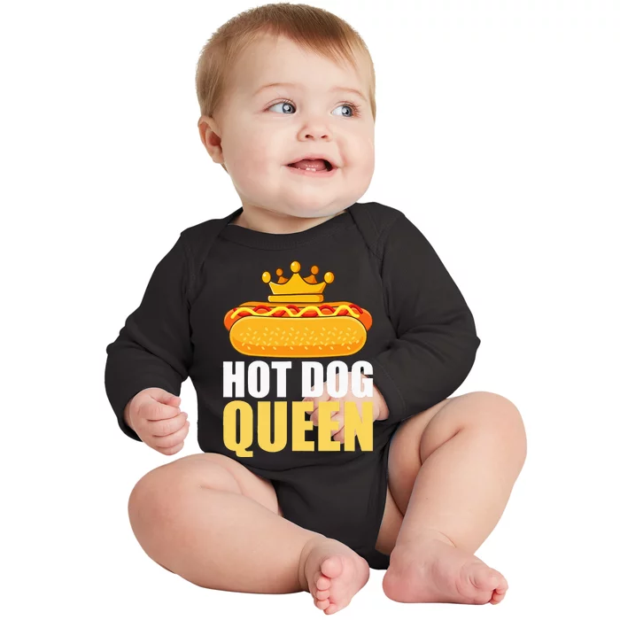 Funny Hot Dog For Women Grilled Wiener Sausage Buns Baby Long Sleeve Bodysuit