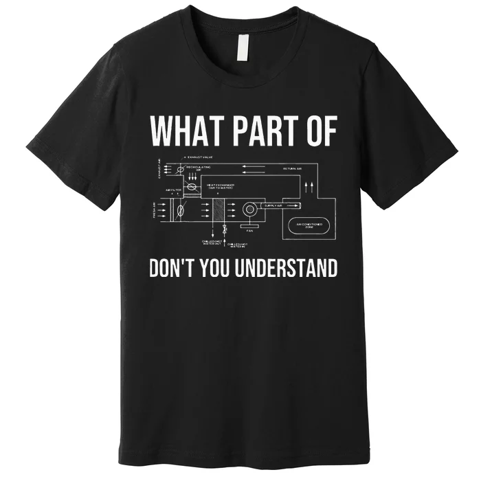 Funny HVAC Design For Men Dad HVAC Installer Engineers Tech Premium T-Shirt