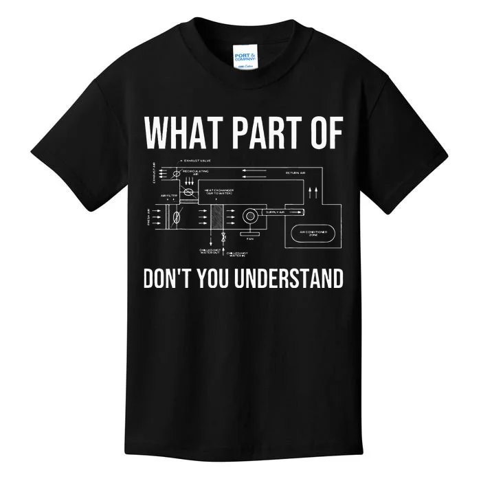 Funny HVAC Design For Men Dad HVAC Installer Engineers Tech Kids T-Shirt