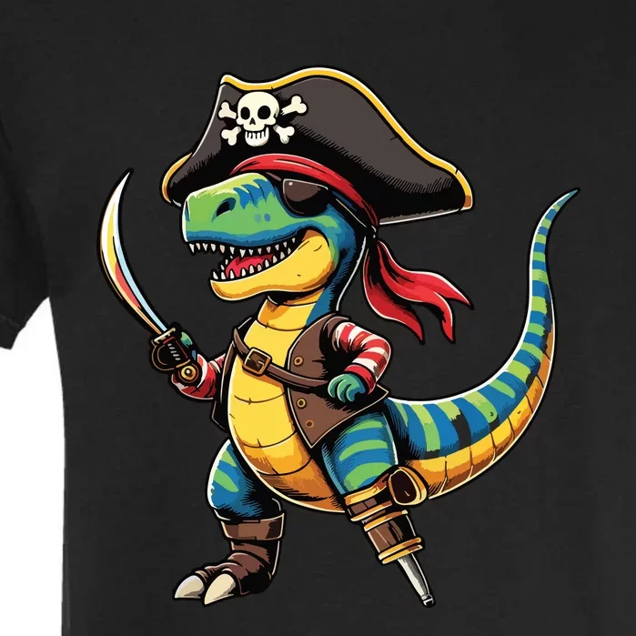 Funny Halloween Dinosaur Trex Pirate Garment-Dyed Heavyweight T-Shirt