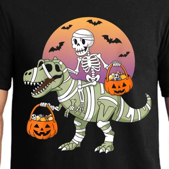 Funny Halloween Dinosaur Trex Skeleton Pajama Set