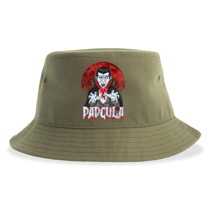 Funny Halloween Dad Dracula Costume Dadcula Gift Sustainable Bucket Hat