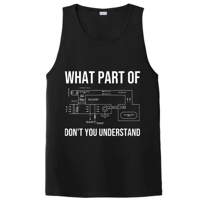 Funny HVAC Design For Men Dad HVAC Installer Engineers Tech Performance Tank