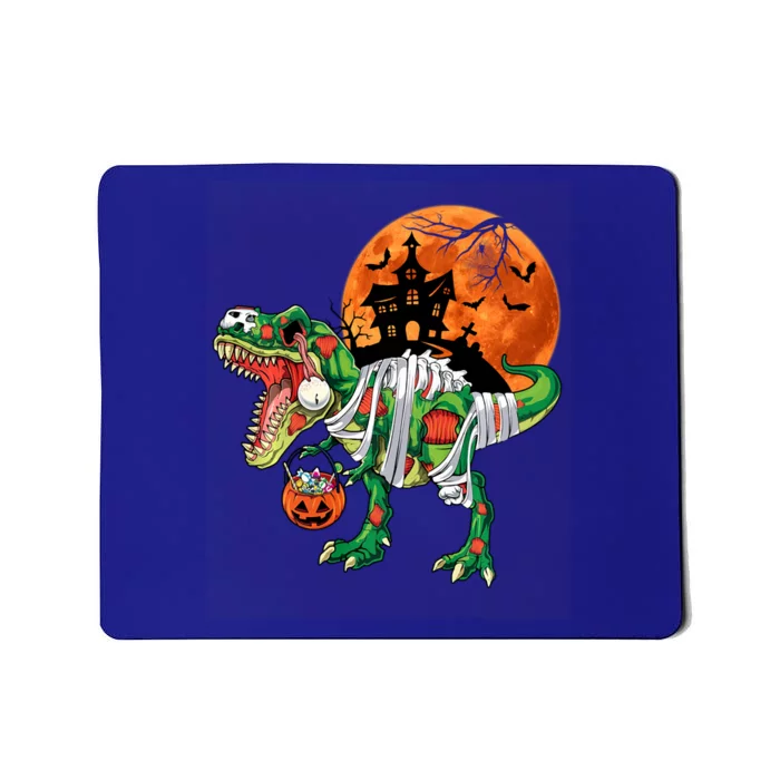 Funny Halloween Dinosaur Mummy T Rex Scary Pumpkin Moon Sweat Mousepad