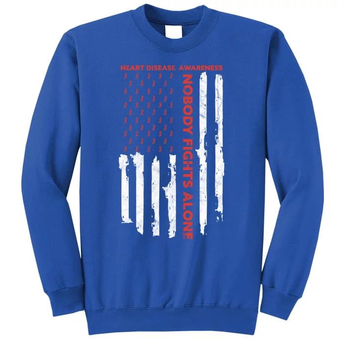 Fight Heart Disease Awareness Month American Flag Gift Sweatshirt