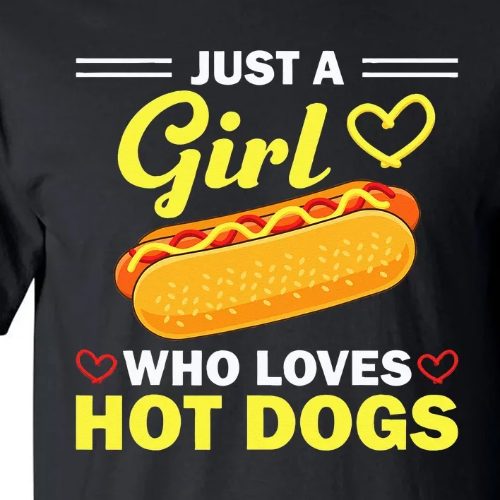 Funny Hot Dog Design For Women Hot Dog Lovers Tall T-Shirt