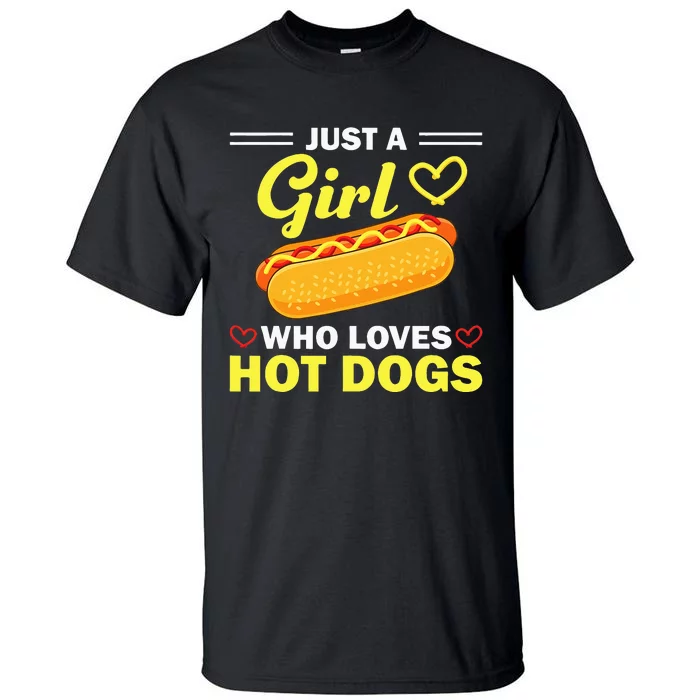 Funny Hot Dog Design For Women Hot Dog Lovers Tall T-Shirt