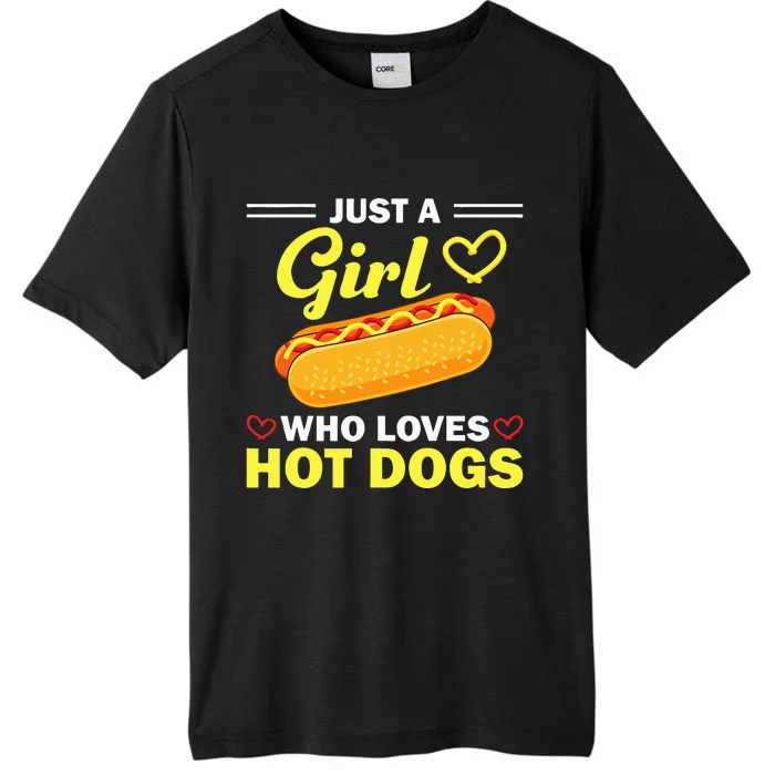 Funny Hot Dog Design For Women Hot Dog Lovers ChromaSoft Performance T-Shirt