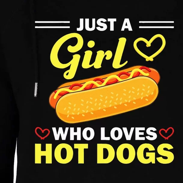 Funny Hot Dog Design For Women Hot Dog Lovers Womens Funnel Neck Pullover Hood