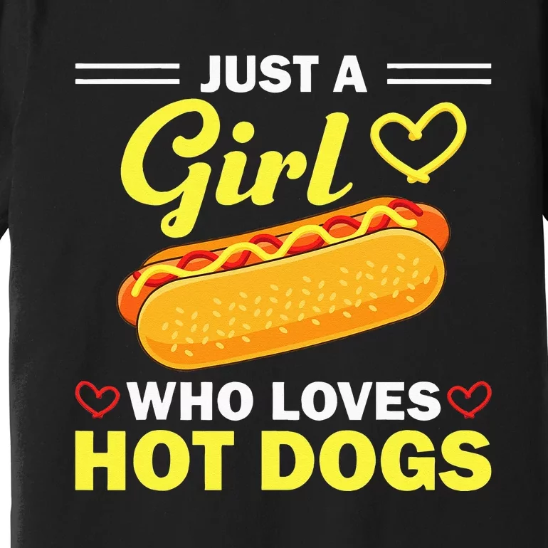 Funny Hot Dog Design For Women Hot Dog Lovers Premium T-Shirt