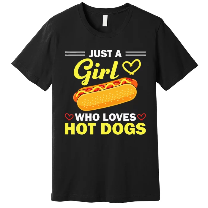 Funny Hot Dog Design For Women Hot Dog Lovers Premium T-Shirt