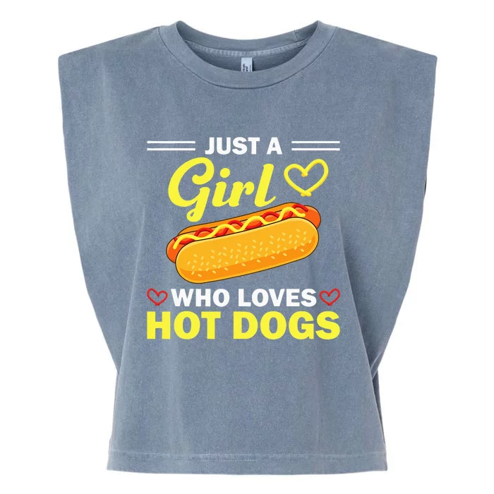 Funny Hot Dog Design For Women Hot Dog Lovers Garment-Dyed Women's Muscle Tee