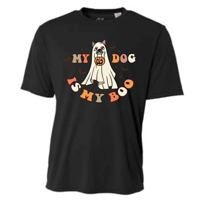 Funny Halloween Dog Ghost Pumpkin My Dog Is My Boo Dog Lover Cute Gift Cooling Performance Crew T-Shirt