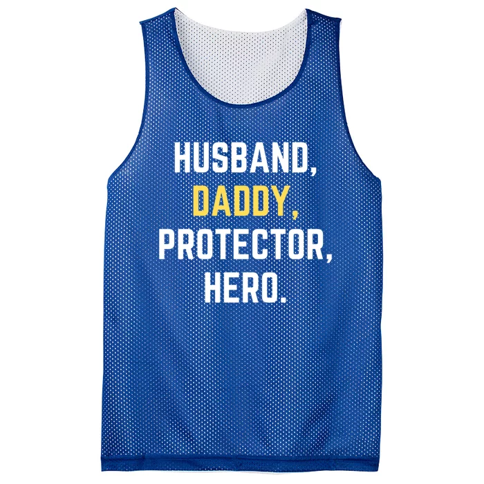 Funny Husband Daddy Protector Hero Gift For Dad Gift Mesh Reversible Basketball Jersey Tank