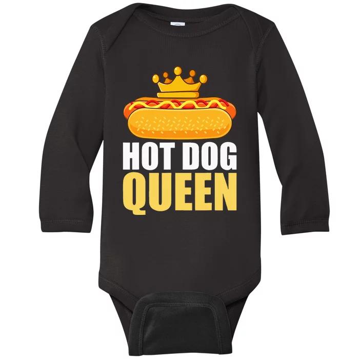 Funny Hot Dog For Women Grilled Wiener Sausage Buns Baby Long Sleeve Bodysuit