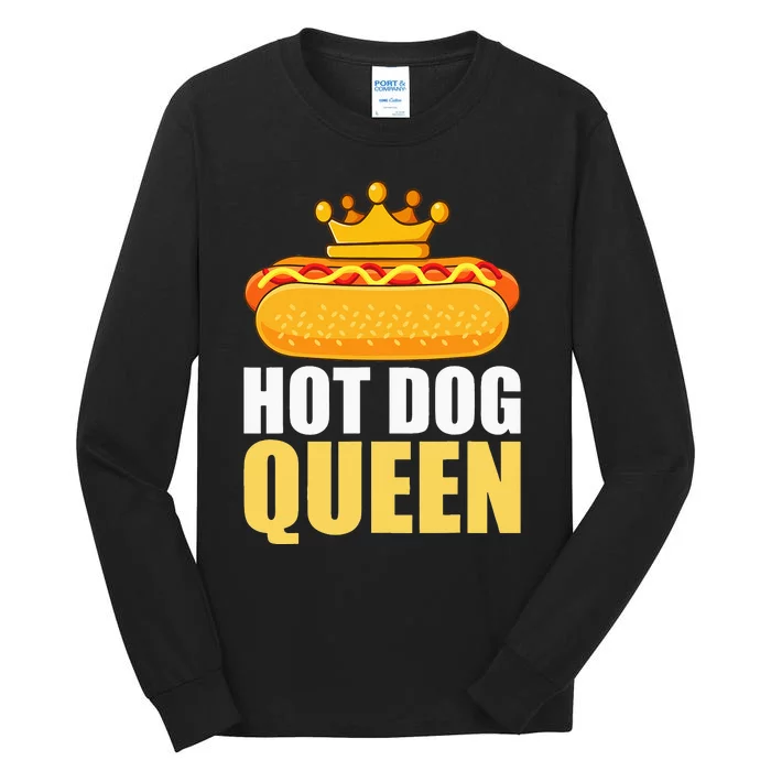 Funny Hot Dog For Women Grilled Wiener Sausage Buns Tall Long Sleeve T-Shirt