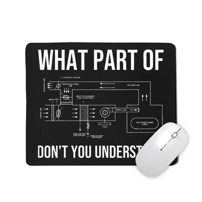 Funny HVAC Design For Men Dad HVAC Installer Engineers Tech Mousepad