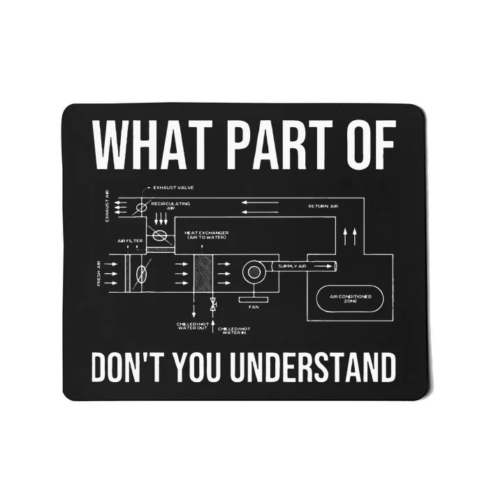 Funny HVAC Design For Men Dad HVAC Installer Engineers Tech Mousepad