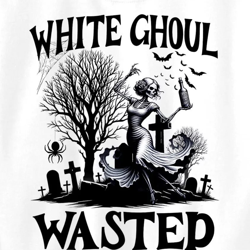 Funny Halloween Drinking Party White Ghoul Wasted Kids Sweatshirt