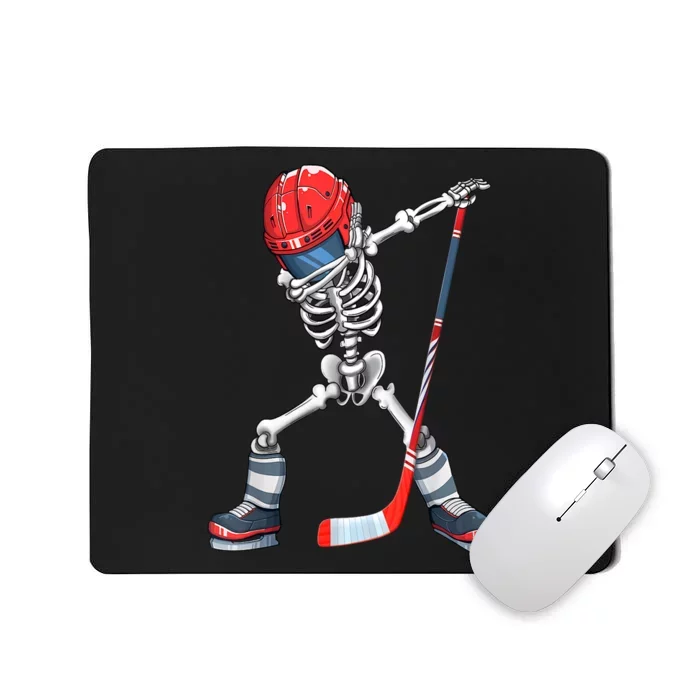 Funny Halloween Dabbing Skeleton Hockey Costume Gift Gift Mousepad