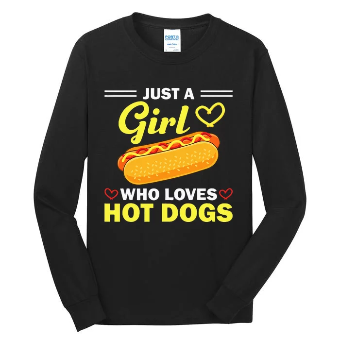 Funny Hot Dog Design Hot Dog Lovers Tall Long Sleeve T-Shirt