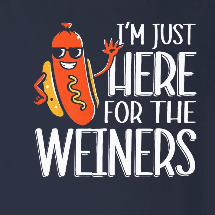 Funny Hot Dog Im Just Here For The Wieners Sausage Toddler Long Sleeve Shirt