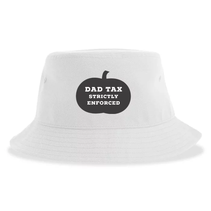 Funny Halloween Dad Tax On Candy Trick Or Treating Design Sustainable Bucket Hat