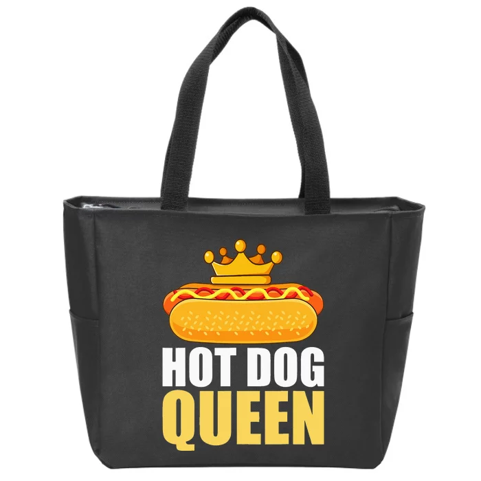 Funny Hot Dog Grilled Wiener Sausage Buns Zip Tote Bag