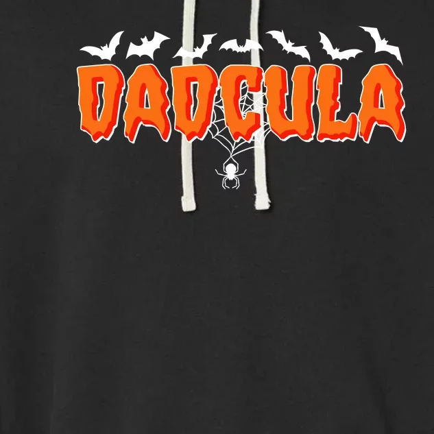 Funny Halloween Dadcula Dracula Garment-Dyed Fleece Hoodie