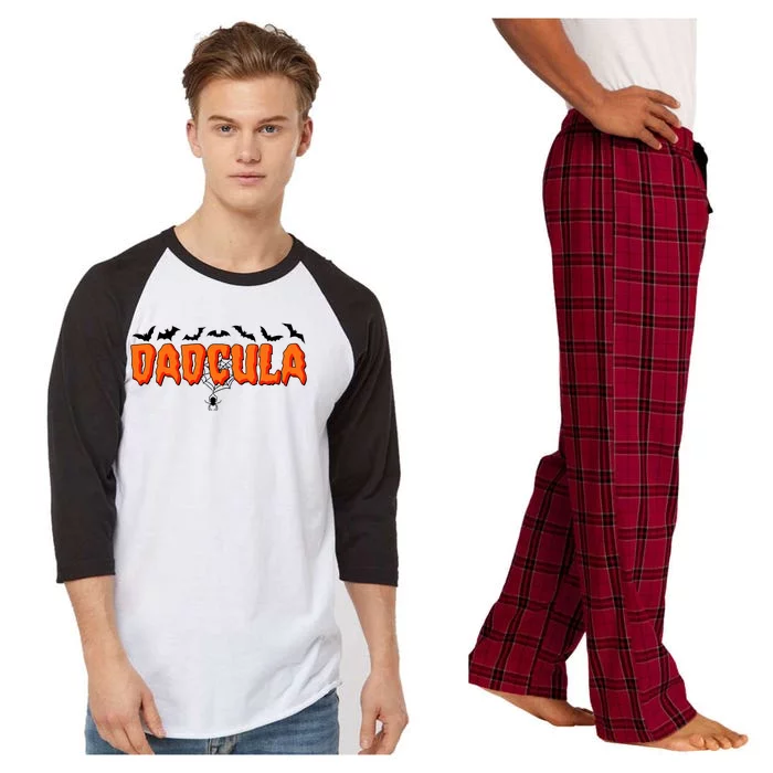 Funny Halloween Dadcula Dracula Raglan Sleeve Pajama Set