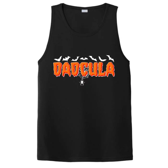 Funny Halloween Dadcula Dracula Performance Tank