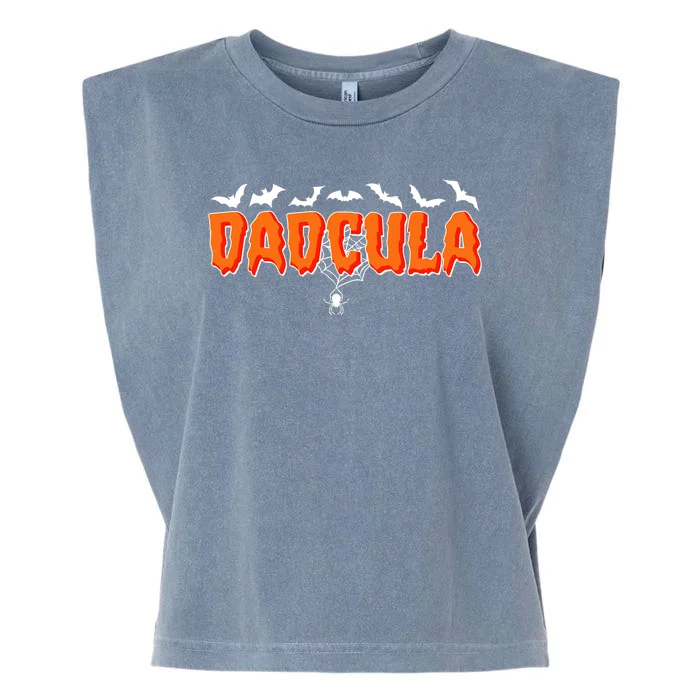 Funny Halloween Dadcula Dracula Garment-Dyed Women's Muscle Tee