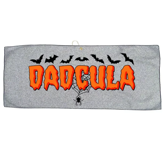 Funny Halloween Dadcula Dracula Large Microfiber Waffle Golf Towel