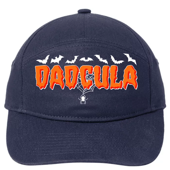 Funny Halloween Dadcula Dracula 7-Panel Snapback Hat