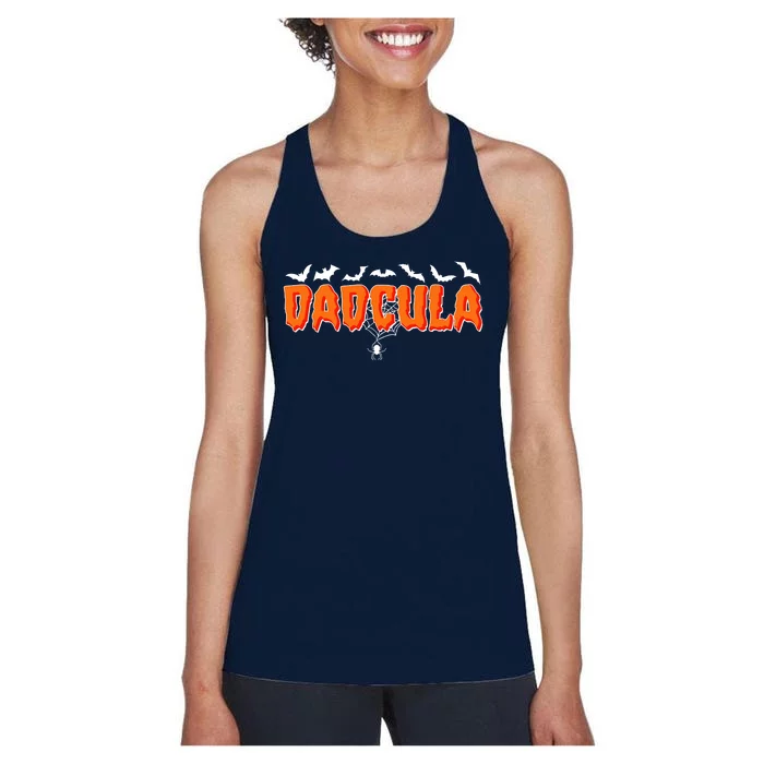 Funny Halloween Dadcula Dracula Women's Racerback Tank