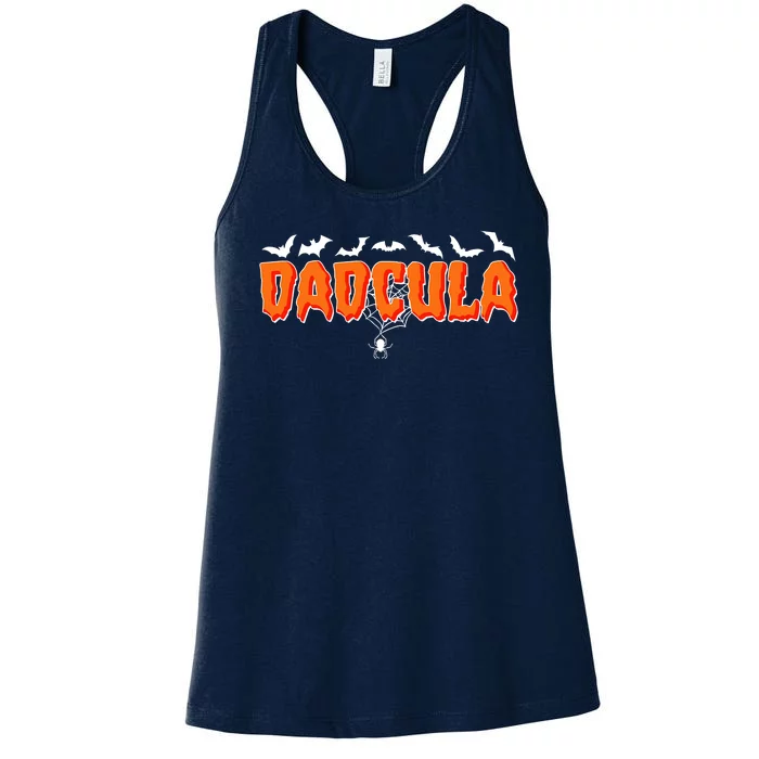 Funny Halloween Dadcula Dracula Women's Racerback Tank