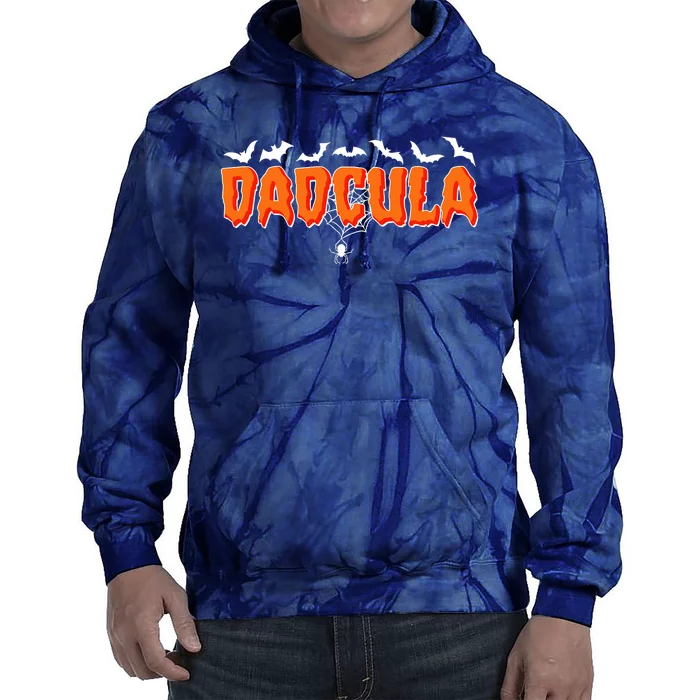 Funny Halloween Dadcula Dracula Tie Dye Hoodie