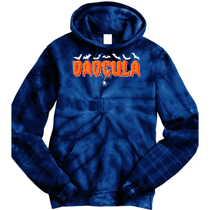 Funny Halloween Dadcula Dracula Tie Dye Hoodie