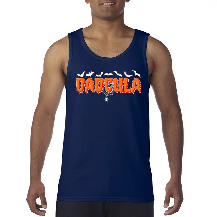 Funny Halloween Dadcula Dracula Tank Top